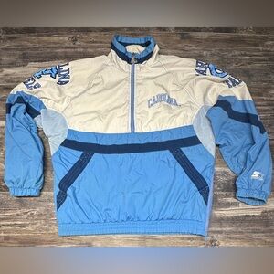 Vintage 90s StarterJacket UNC Tar Heels Pullover Jacket Large - GUC